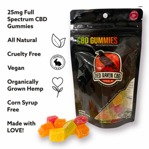 Tropical Fruit 1000mg CBD Gummies, Vegan, All Natural (Contains THC)