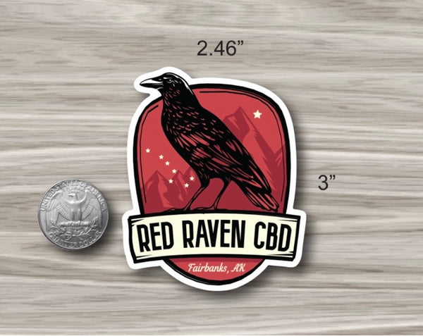 Red Raven CBD Sticker